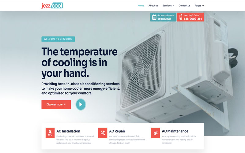 mẫu thiết kế website điện lạnh 2