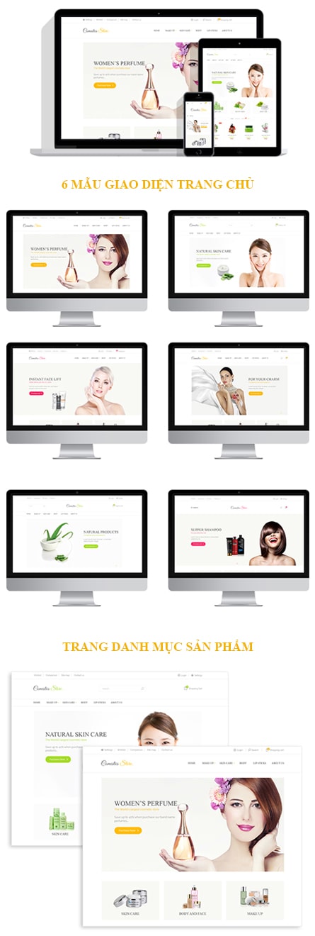 Thiết kế Web mỹ phẩm đẹp tại Hà Nội