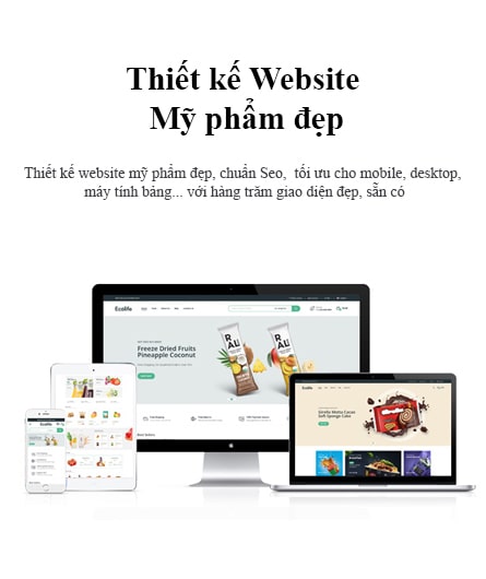 Thiết kế website mỹ phẩm kinh doanh Online