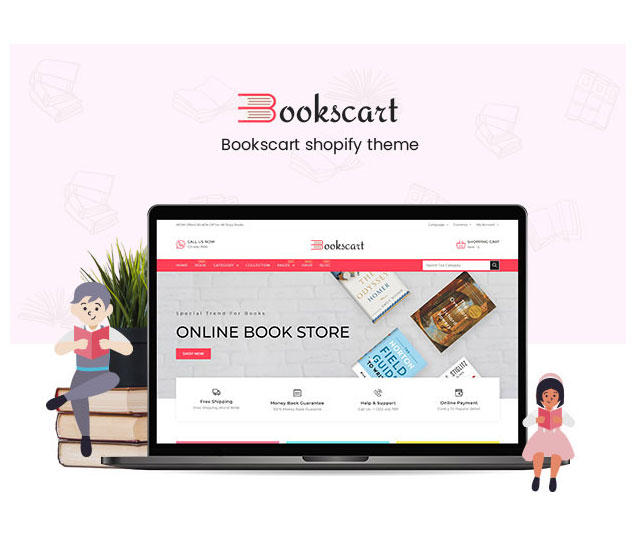 Mẫu giao diện thiết kế website sách Bookcart