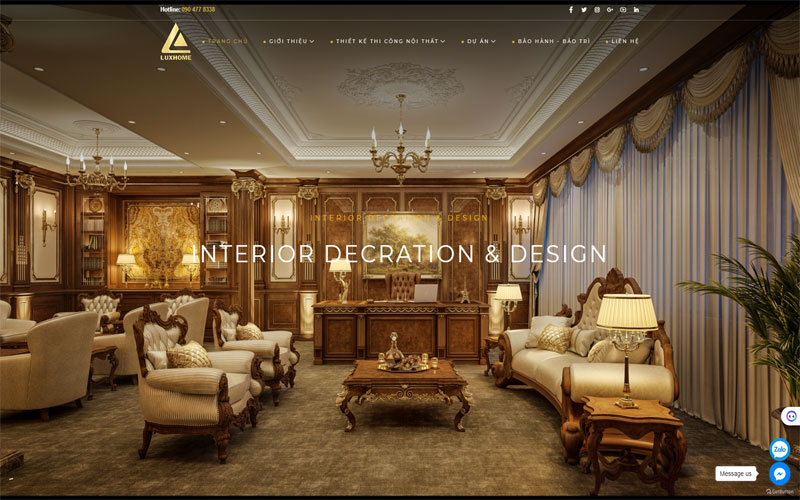 Thiết kế website kiến trúc nội thất