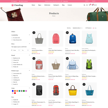 Thiết kế website bán túi xách chuẩn Seo tại Hà Nội