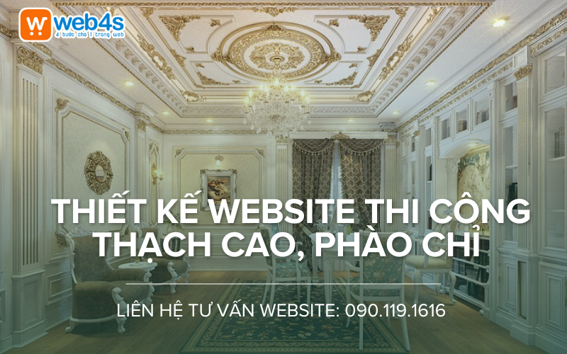 Thiết kế Website Thi công Thạch cao, Phào chỉ Đẹp tại TPHCM