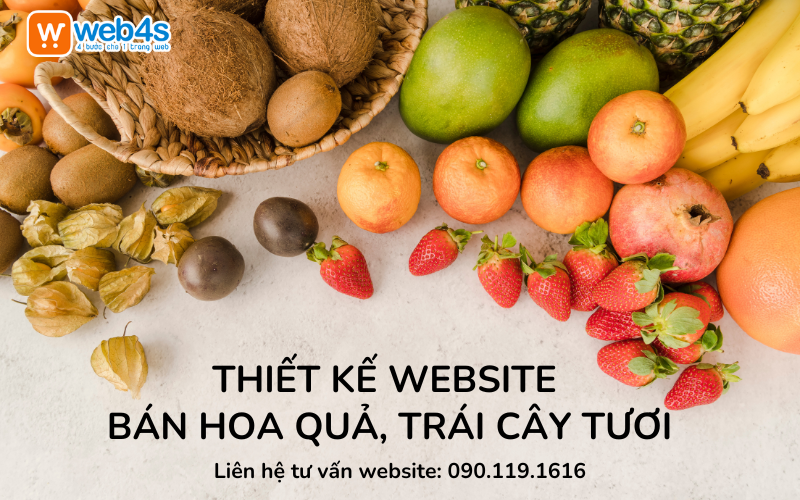 Thiết kế Website bán Hoa quả, Trái cây tươi tại TP.HCM | 9K/ngày