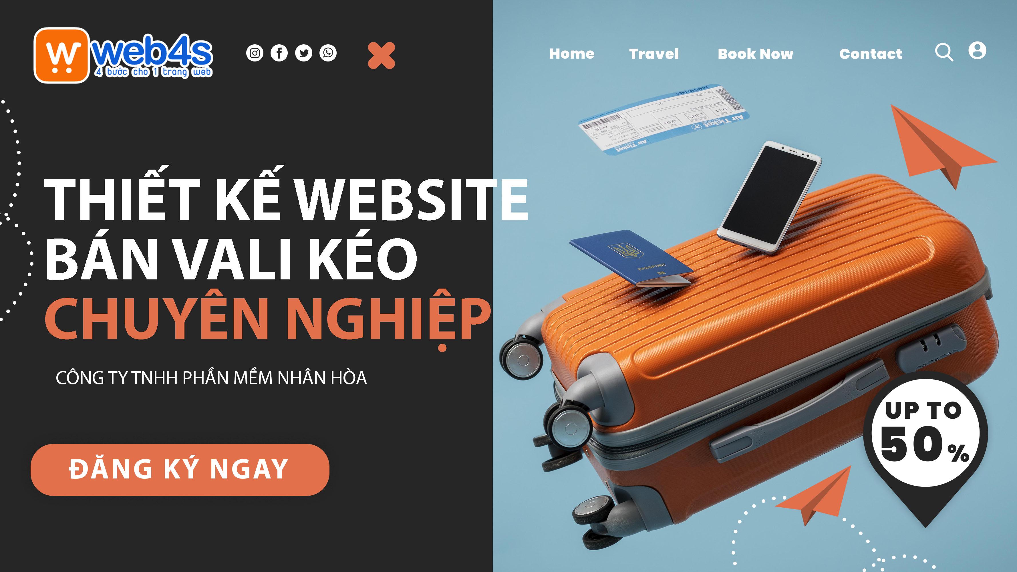 Dịch vụ thiết kế website bán vali kéo Chuyên nghiệp thu hút