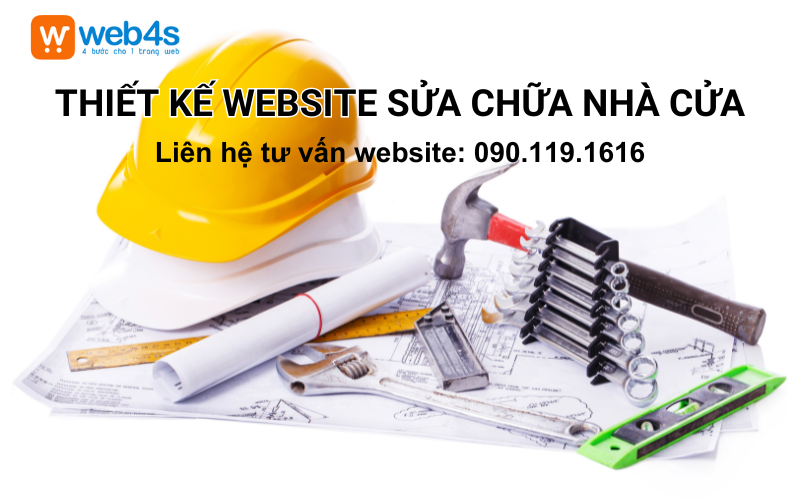 Dịch vụ Thiết kế Website Sửa chữa Nhà cửa tại Web4s