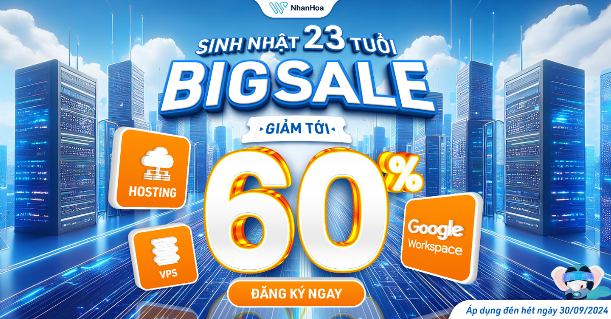 MỪNG SINH NHẬT 23 TUỔI - NHÂN HÒA SALE LỚN ĐẾN 60%