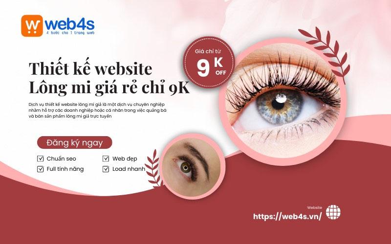 Dịch vụ thiết kế website lông mi giả Cao Cấp giá rẻ chỉ 292k