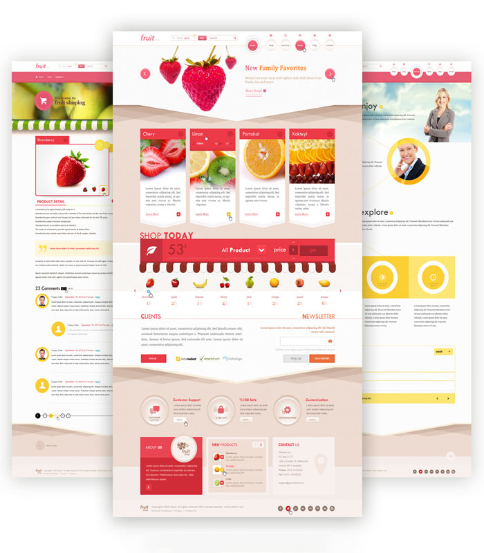 Mẫu thiết kế website bán hoa quả, trái cây tươi