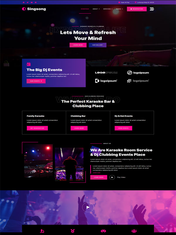 Mẫu thiết kế website quán karaoke
