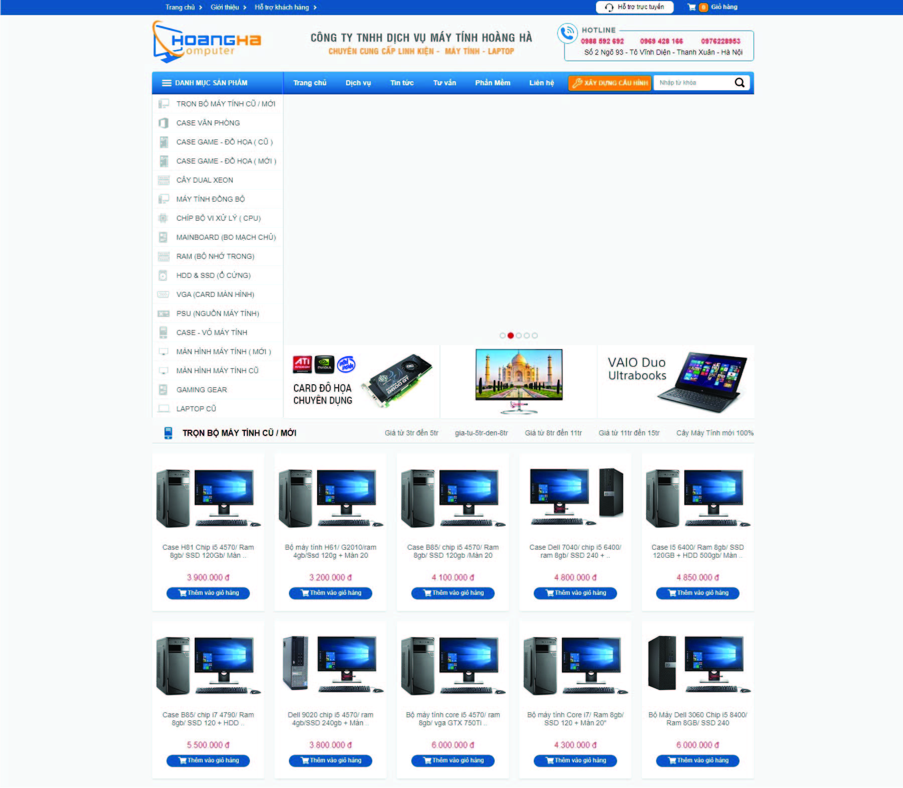 mẫu website bán linh kiện máy tính maytinhhoangha.com