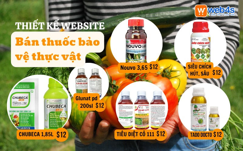 Dịch vụ thiết kế website bán thuốc bảo vệ thực vật 