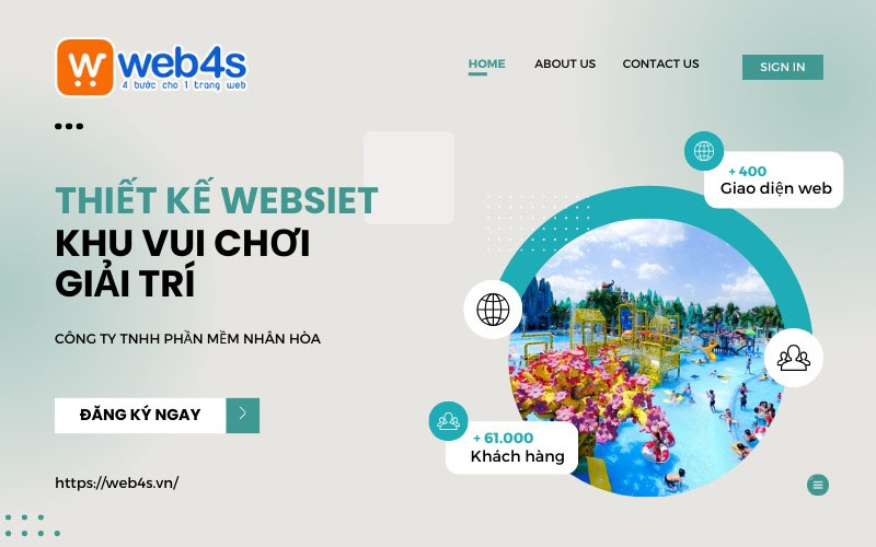 Thiết kế website khu vui chơi - giải trí