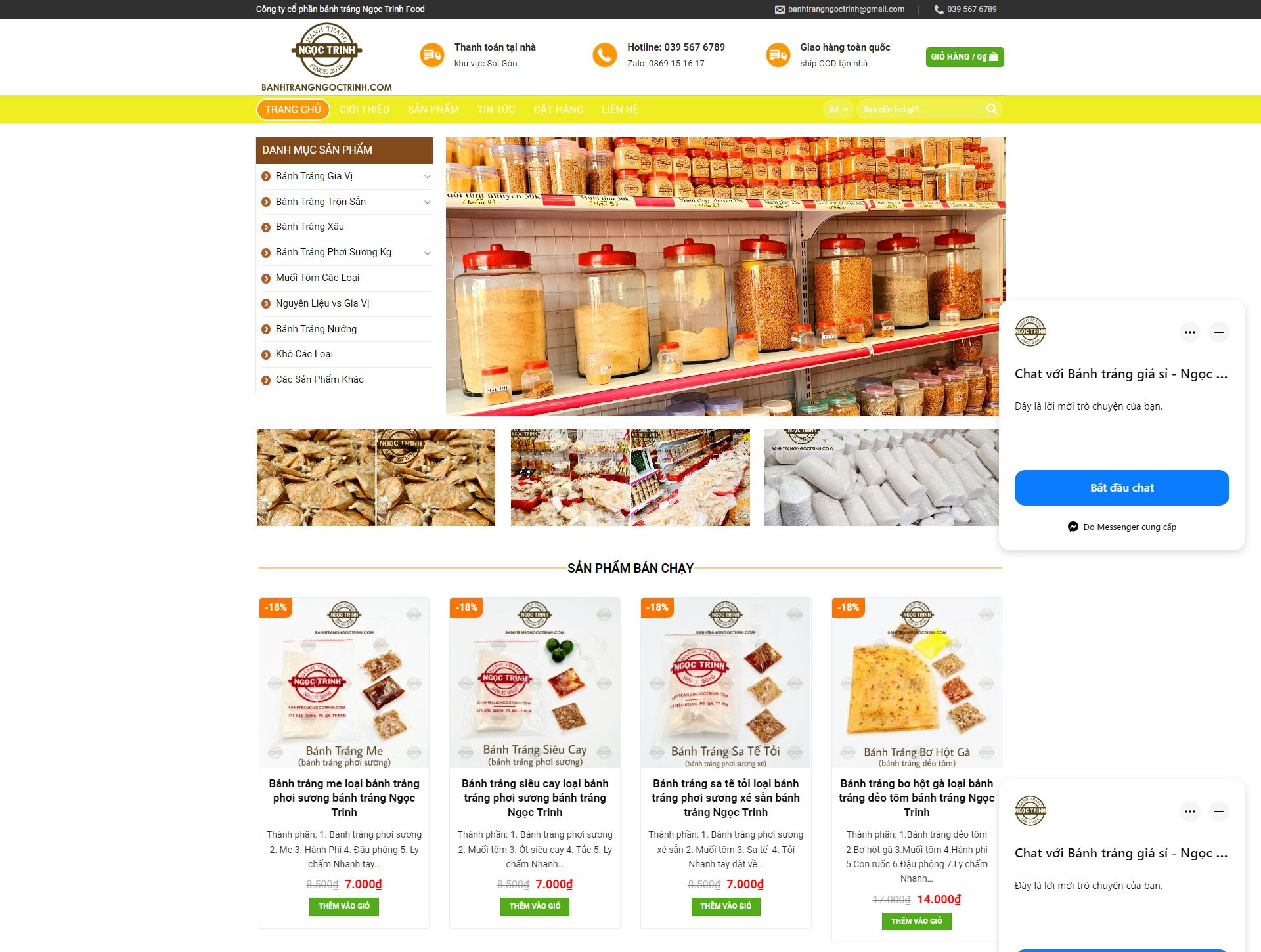 Lợi ích của việc thiết kế website bán bánh tráng