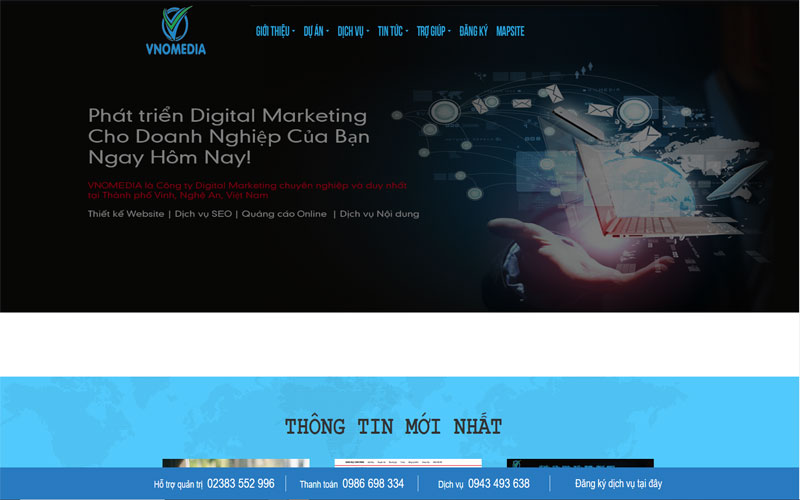 Công ty thiết kế website tại Hà Tĩnh VNOMEDIA