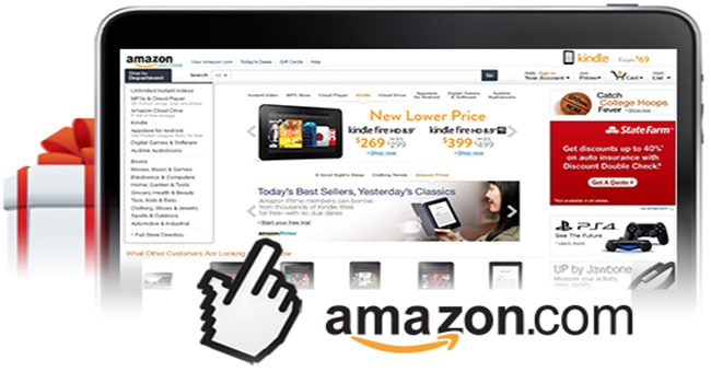 Giao diện website bán hàng trực tuyến Amazon