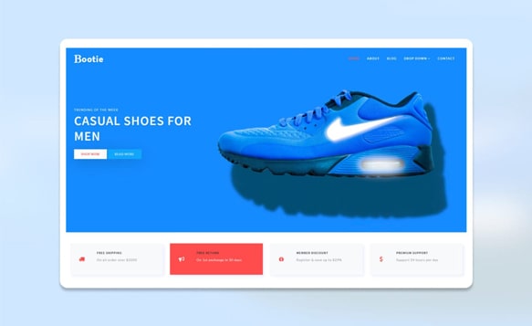 Thiết kế website bán hàng giày thể thao đẹp