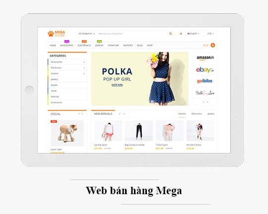 Thiết kế website bán hàng Mega