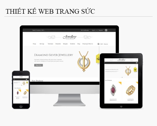 Thiết kế web trang sức chuẩn Seo