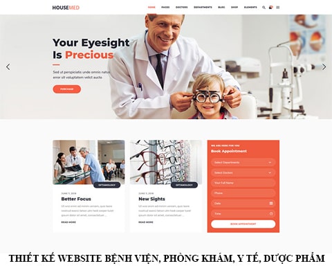 Thiết kế website bệnh viện, phòng khám đa khoa y tế