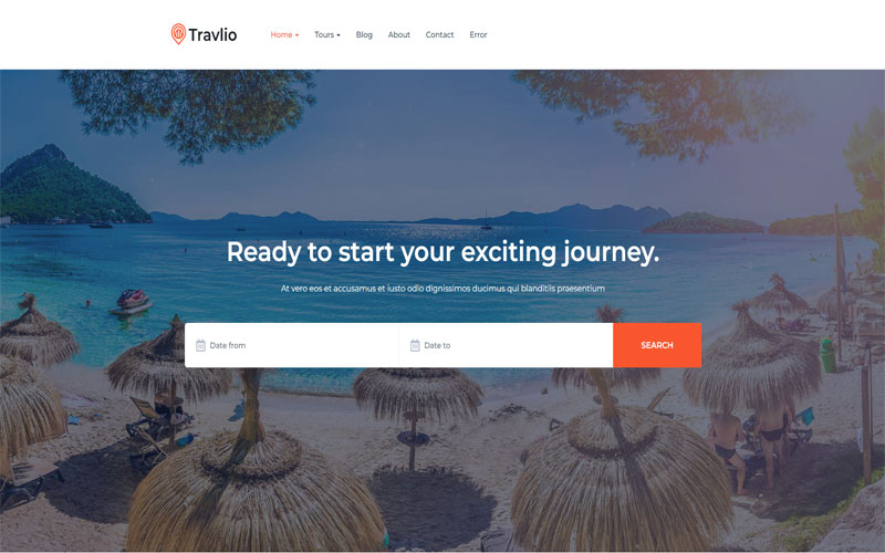 Mẫu thiết kế website du lịch 