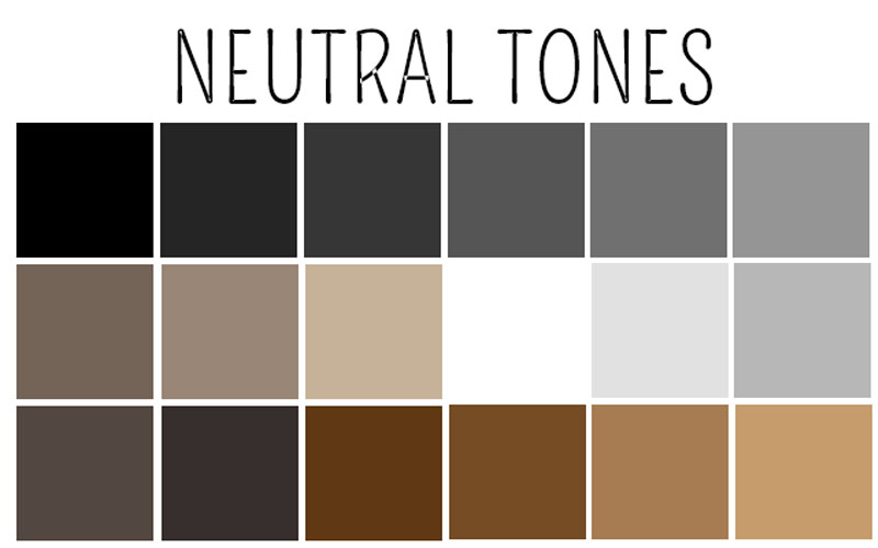 Màu sắc trong thiết kế website - neutral color