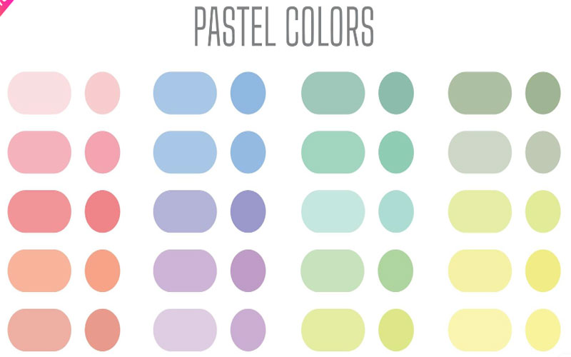 Màu sắc trong thiết kế website - Pastel tone