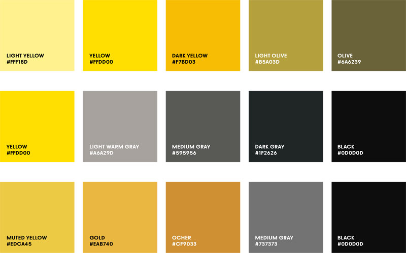 Màu sắc trong thiết kế website - Yellow and Black 