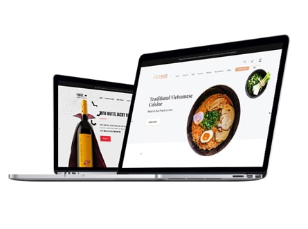 Giao diện trang chủ thiết kế website Nhà hàng