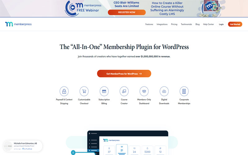 Plugin bán hàng cho Wordpress MemberPress