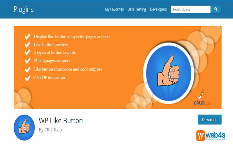 Bước 1: Kích hoạt plugin WP Like Button