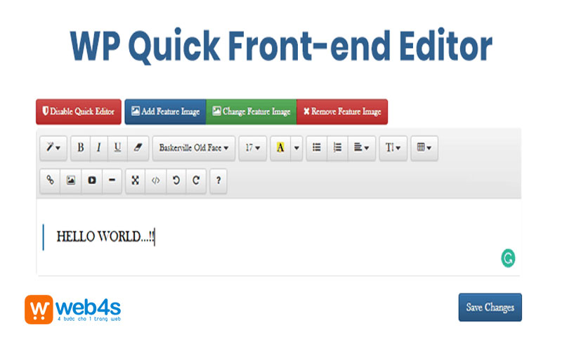 WP Quick Front-end Editor Plugin