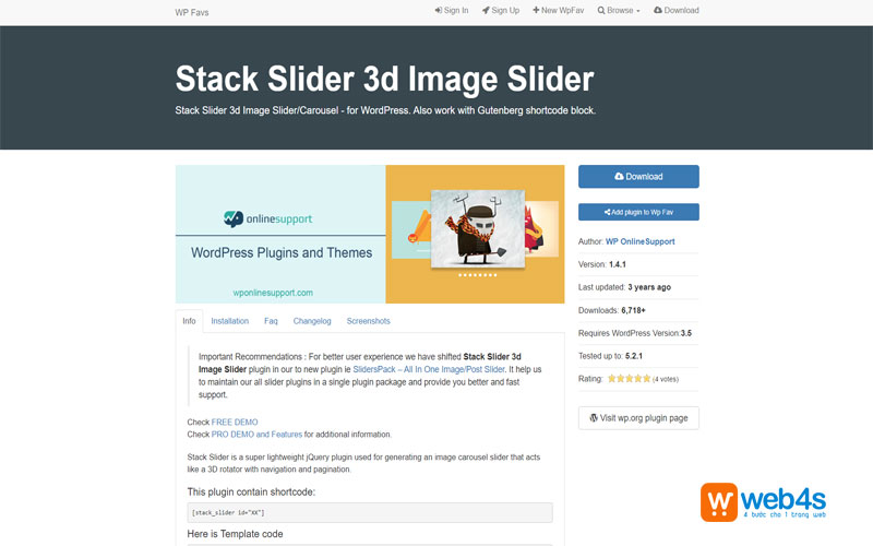 Plugin Stack Slider 3d image slider