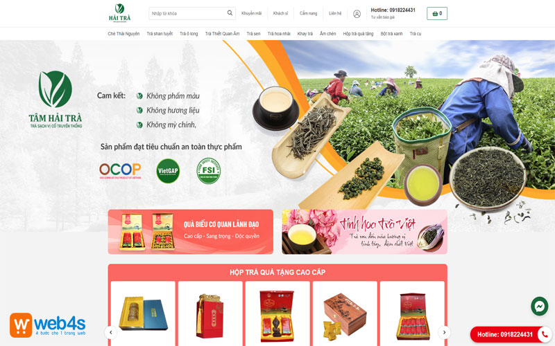 Thiết kế website thực phẩm tại Web4s