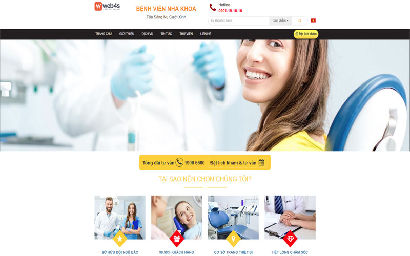 Mẫu thiết kế website nha khoa