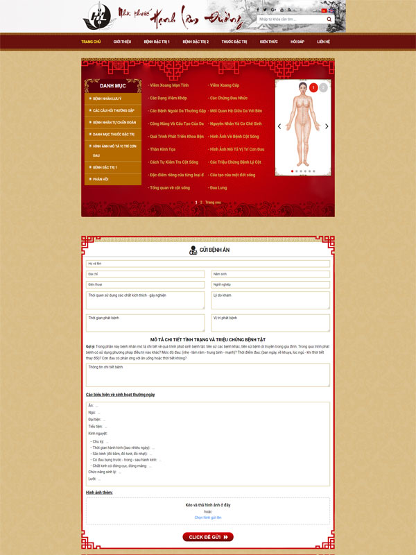 Mẫu thiết kế website nhà thuốc đông y