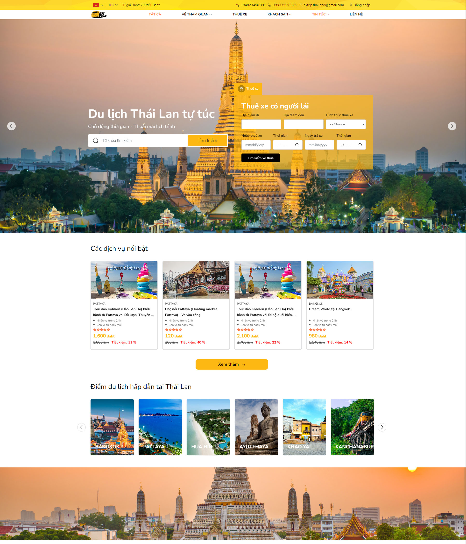 Thiết kế website du lịch 