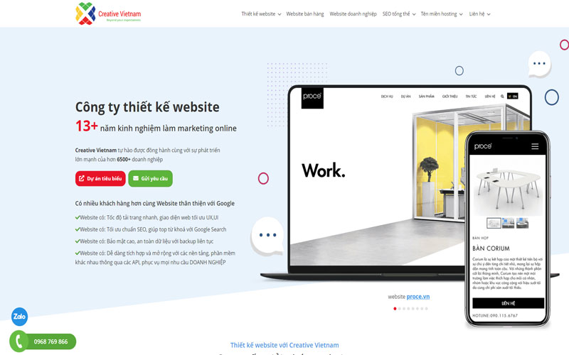 Công ty thiết kế website Wordpress theo yêu cầu - Creative Viet Nam