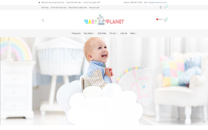 Thiết kế website mẹ và bé 