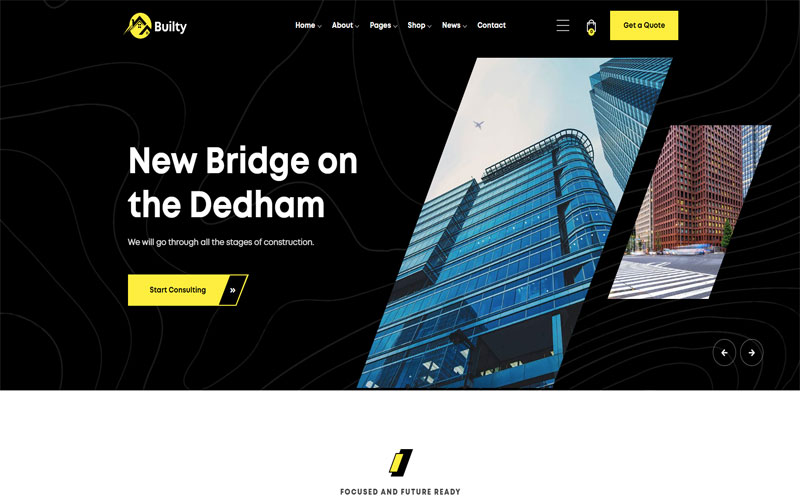 Mẫu thiết kế website công ty xây dựng hiện đại 