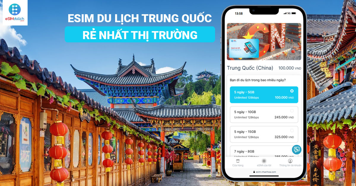 eSIM du lịch Trung Quốc