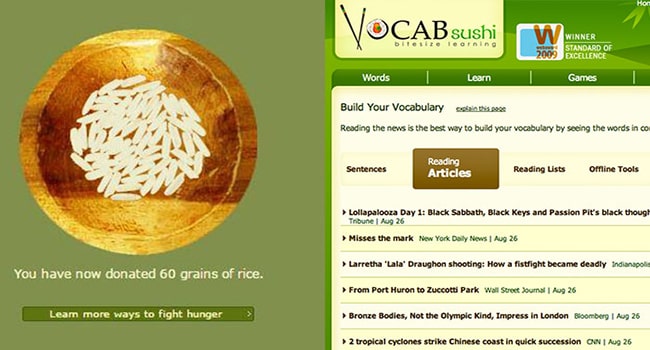 Những trang web học tiếng anh Vocabsushi