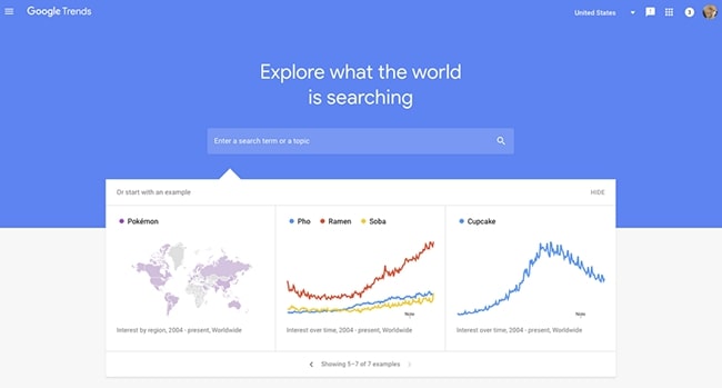 Công cụ nghiên cứu từ khóa Google Trends