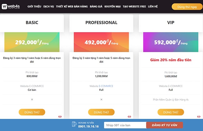 Báo giá gói web tại công ty thiết kế website tốt nhất