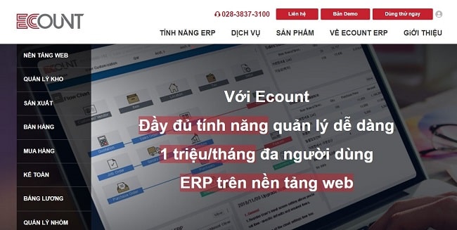 Phần mềm quản lý kinh doanh Ecount