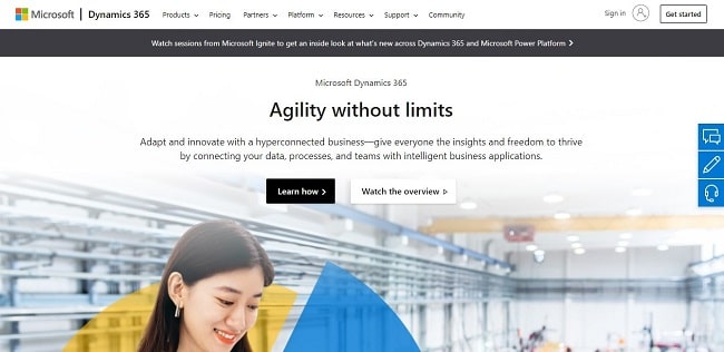 Phần mềm quản lý tổng thể doanh nghiệp Microsoft Dynamic 365