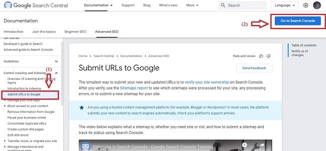 Cách khai báo URL qua Google Search Console