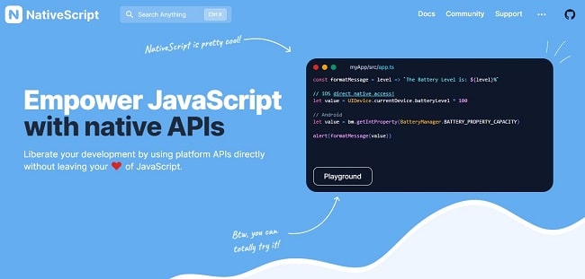Tạo App miễn phí với NativeScript