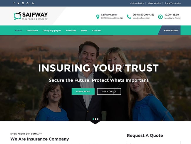 Mẫu thiết kế website bán bảo hiểm đẹp 6