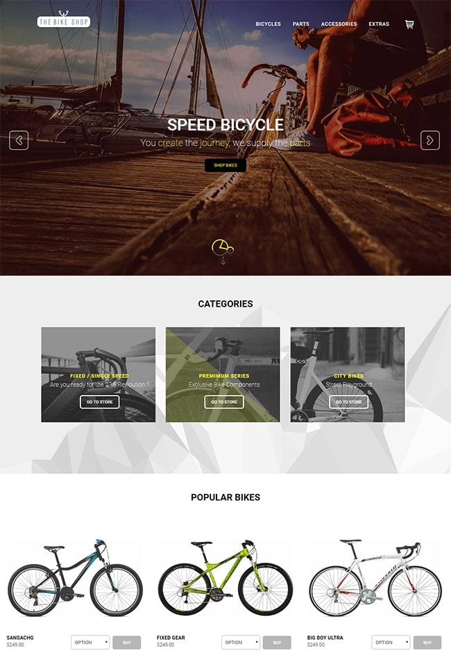 Mẫu thiết kế website bán xe đạp 4